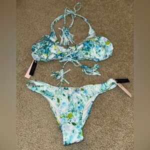 Victoria's Secret Blue Floral Bikini